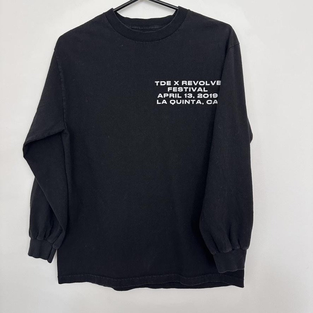 TDE Revolve Festival Shirt Mens Medium Black Long Sleeve Top Dawg SZA Jay Rock - Picture 2 of 7